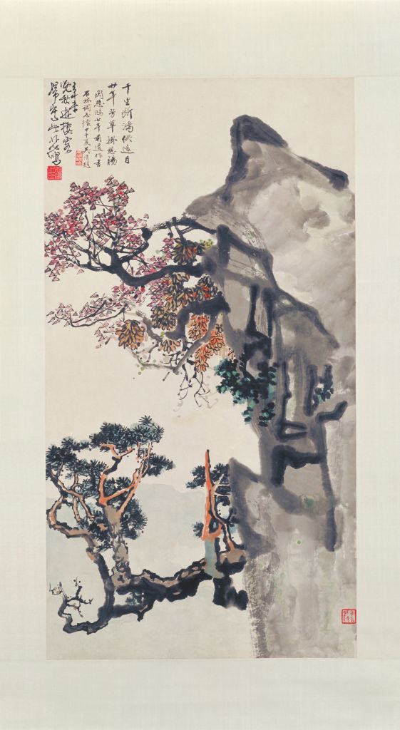 图片[1]-Xu Beihong’s Late Autumn Qixia Map Axis-China Archive